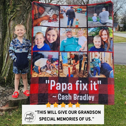 Custom Text Blankets Personalized Fleece Throw Blankets for Kids and Adults with Company Logos, Names, or Family & Friends Pictures