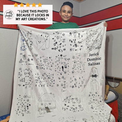 Custom Text Blankets Personalized Fleece Throw Blankets for Kids and Adults with Company Logos, Names, or Family & Friends Pictures