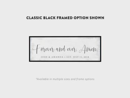 Forever And Ever Amen Personalized Canvas Wall Art