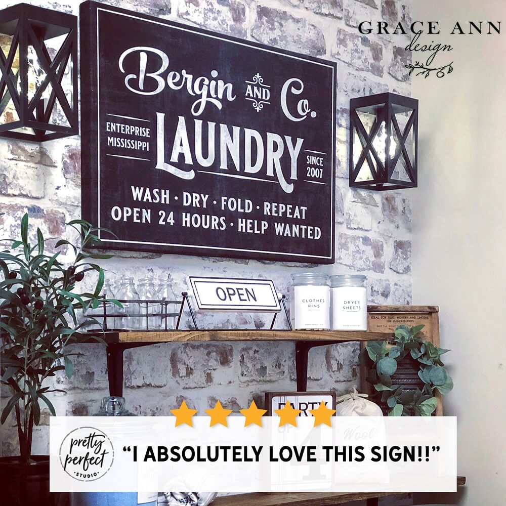 Custom Laundry Room Sign | Personalized Laundry Sign Canvas