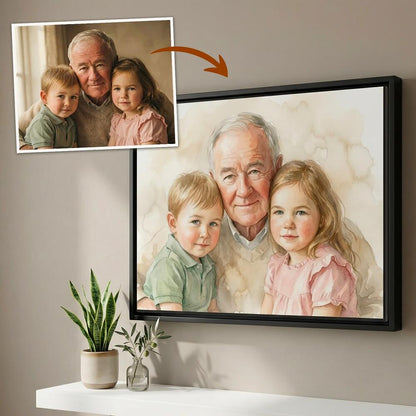 Personalized Memorial Portrait, Add Passed Away Loved Ones Picture Holding Baby, Realistic Photo Merge Photoshop, Combine Multiple Pictures sentimental family keepsake