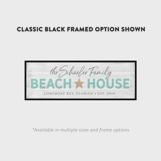 Beach House Signs Personalized With Family Name Video - Pretty Perfect Studio