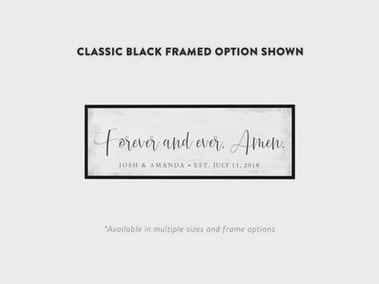 Forever And Ever Amen Personalized Canvas Wall Product Video - Pretty Perfect Studio