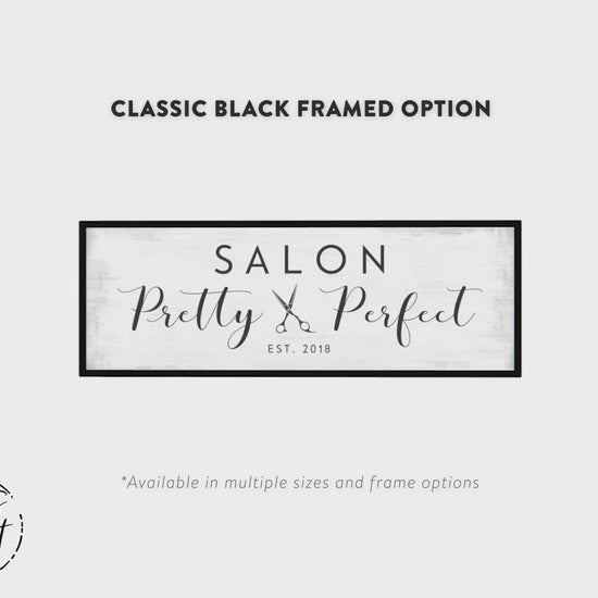 Custom Hair Salon Sign in Beauty Parlor Video - Pretty Perfect Studio