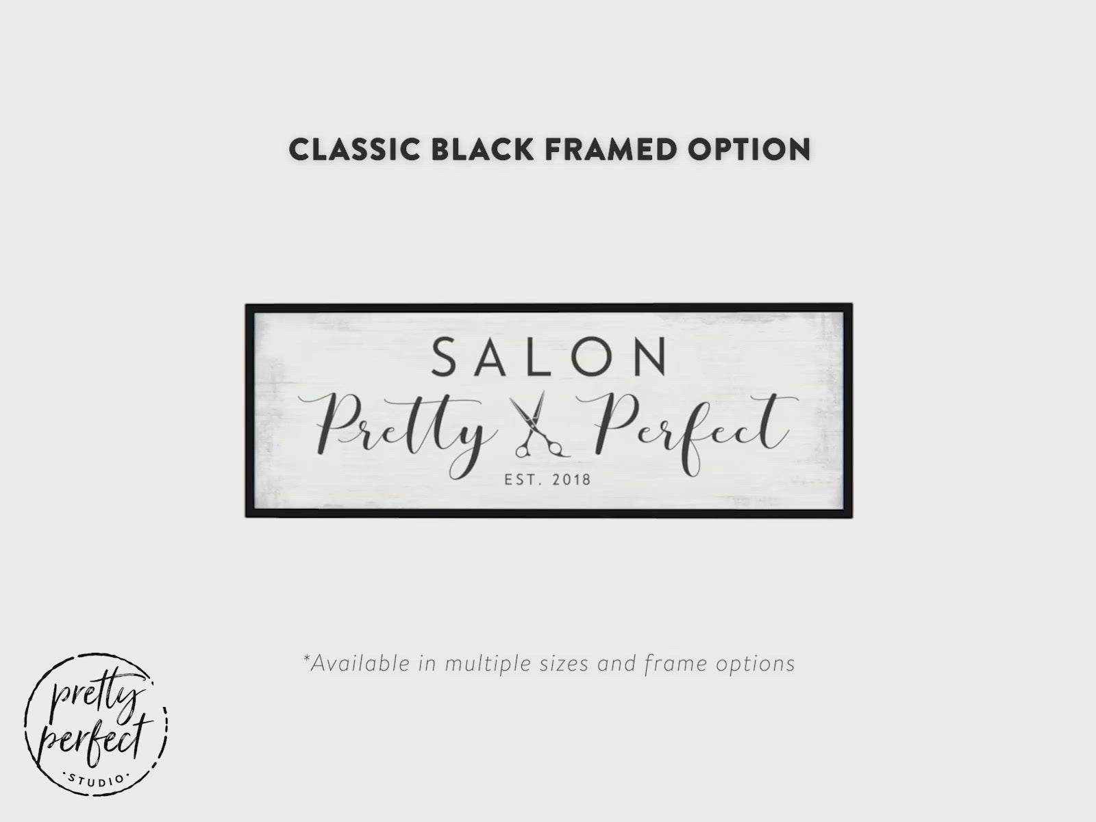 Custom Hair Salon Sign in Beauty Parlor Video - Pretty Perfect Studio
