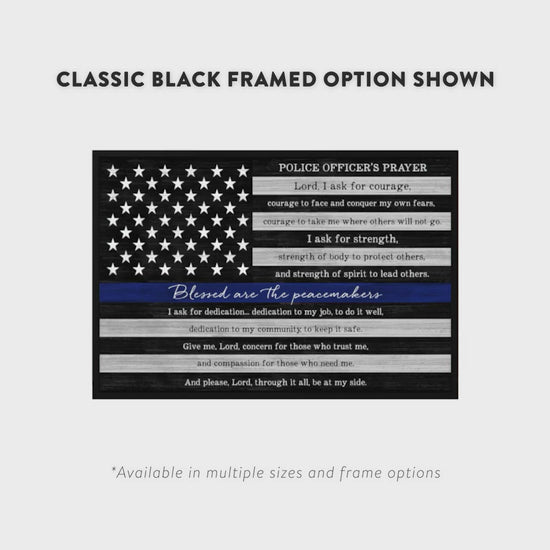 Personalized Blue Line Police Officer Oath Sign Product Video - Pretty Perfect Studio