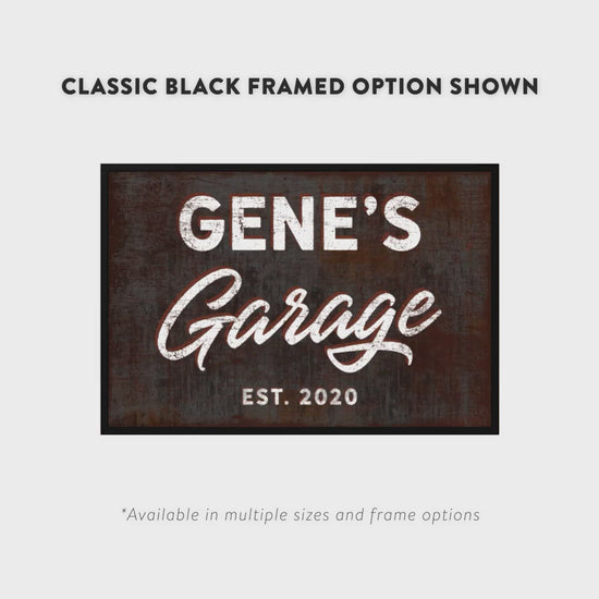 Personalized Man Cave Garage Sign Product Video - Pretty Perfect Studio