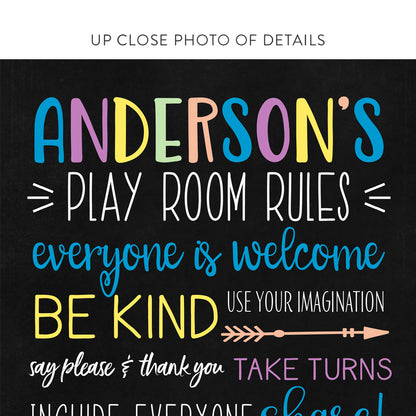 Custom Playroom Rules Sign - Pretty Perfect Studio