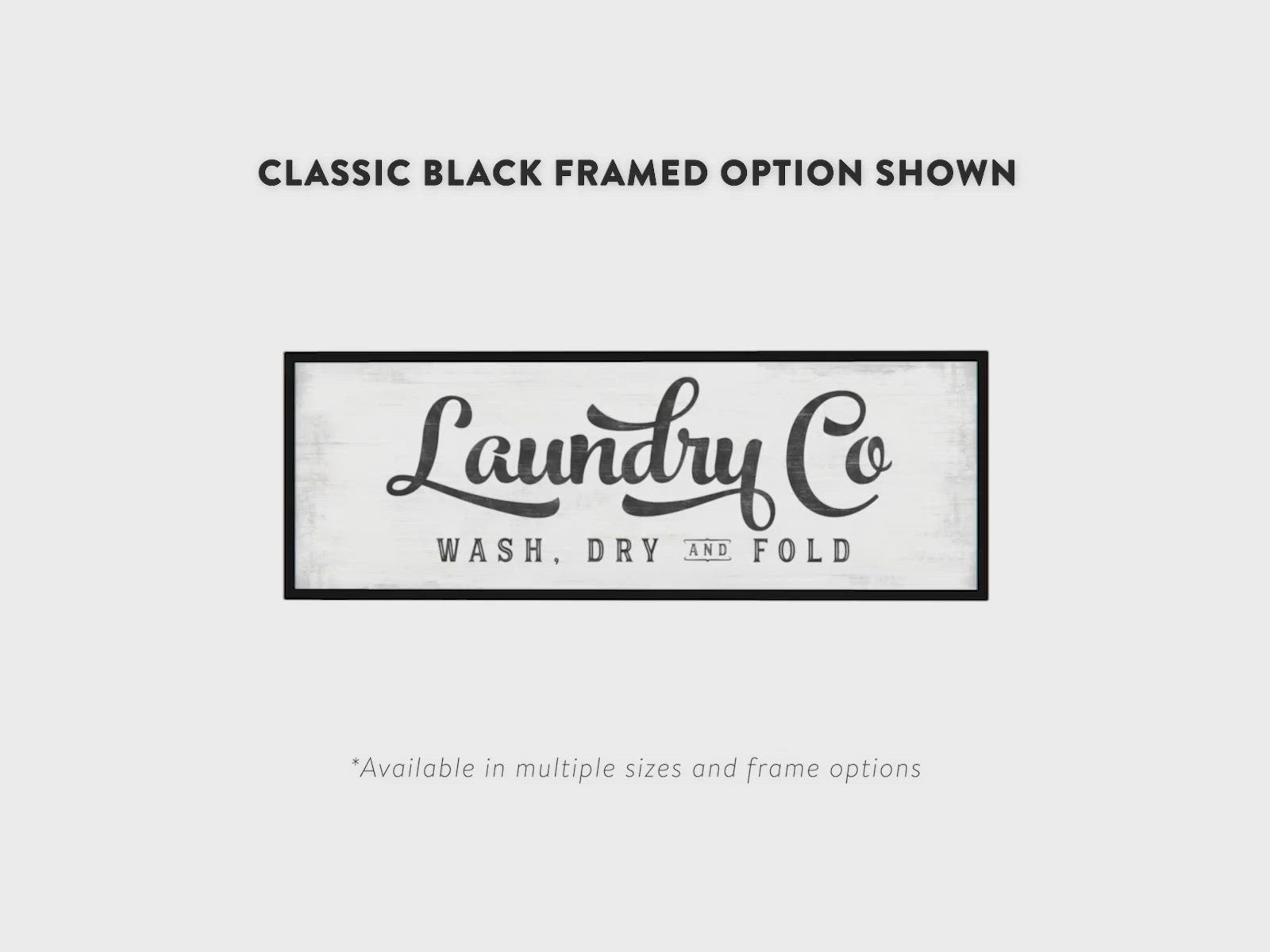 Laundry Co. Sign Product Video - Pretty Perfect Studio