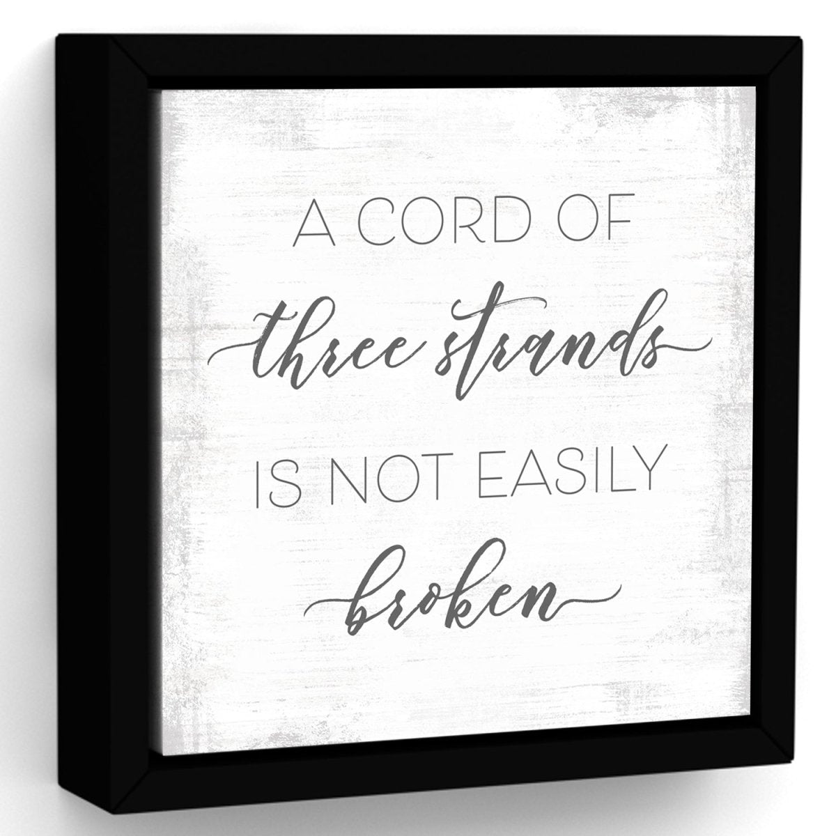 A Cord of Three Strands is Not Easily Broken Canvas Sign - Pretty Perfect Studio
