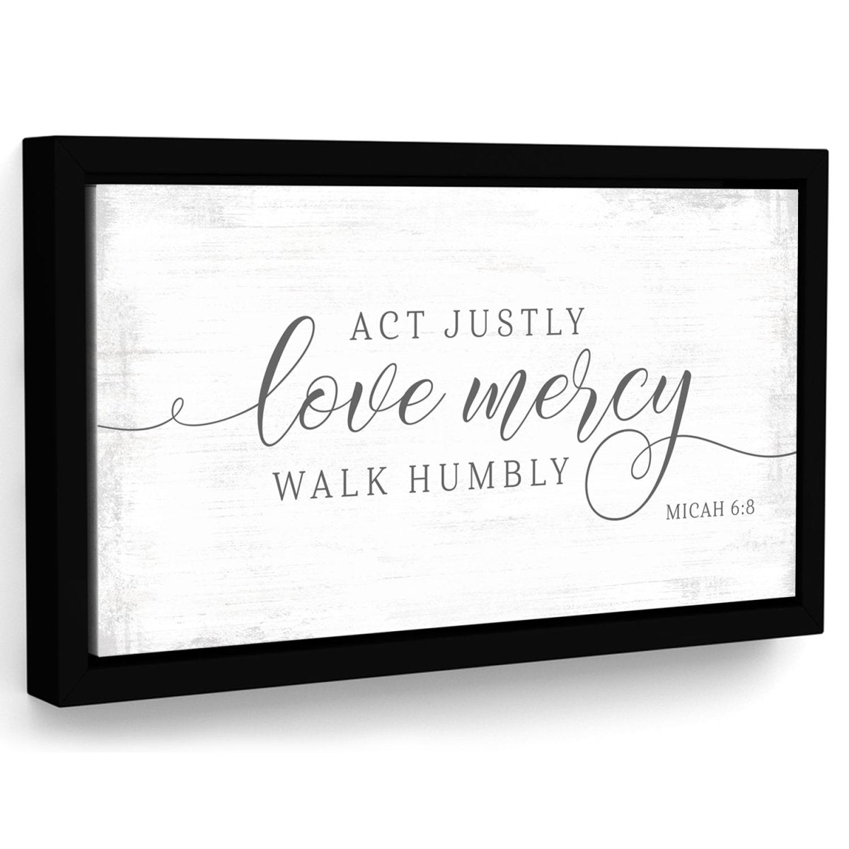 Act Justly Love Mercy Walk Humbly Canvas Wall Art - Pretty Perfect Studio