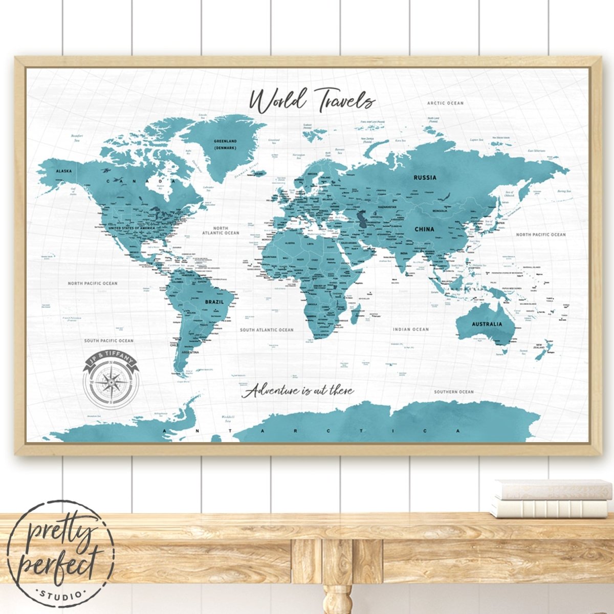 Personalized Art - Favorite newest Places Map WFAVR1824