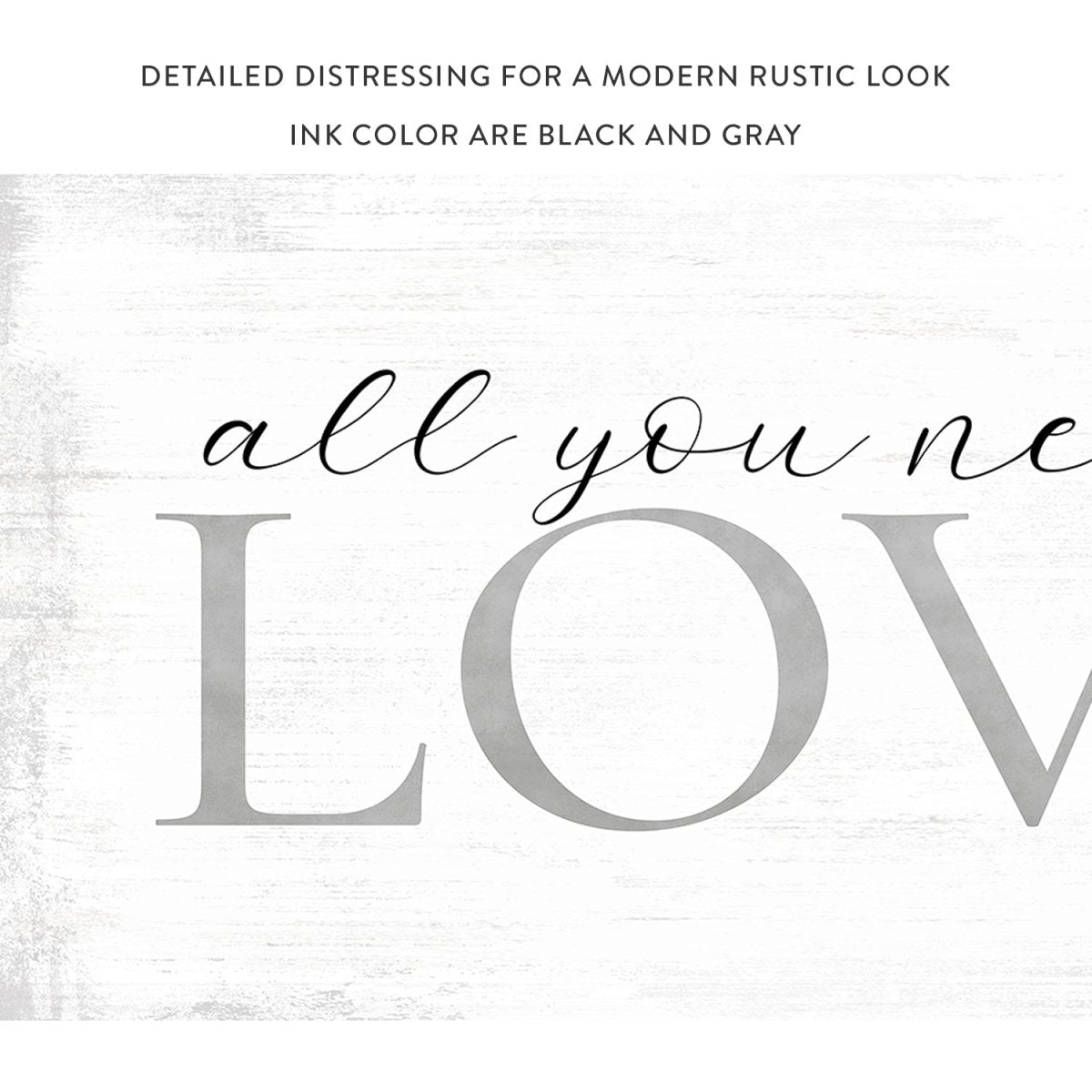 All You Need Is Love Canvas Wall Art - Pretty Perfect Studio