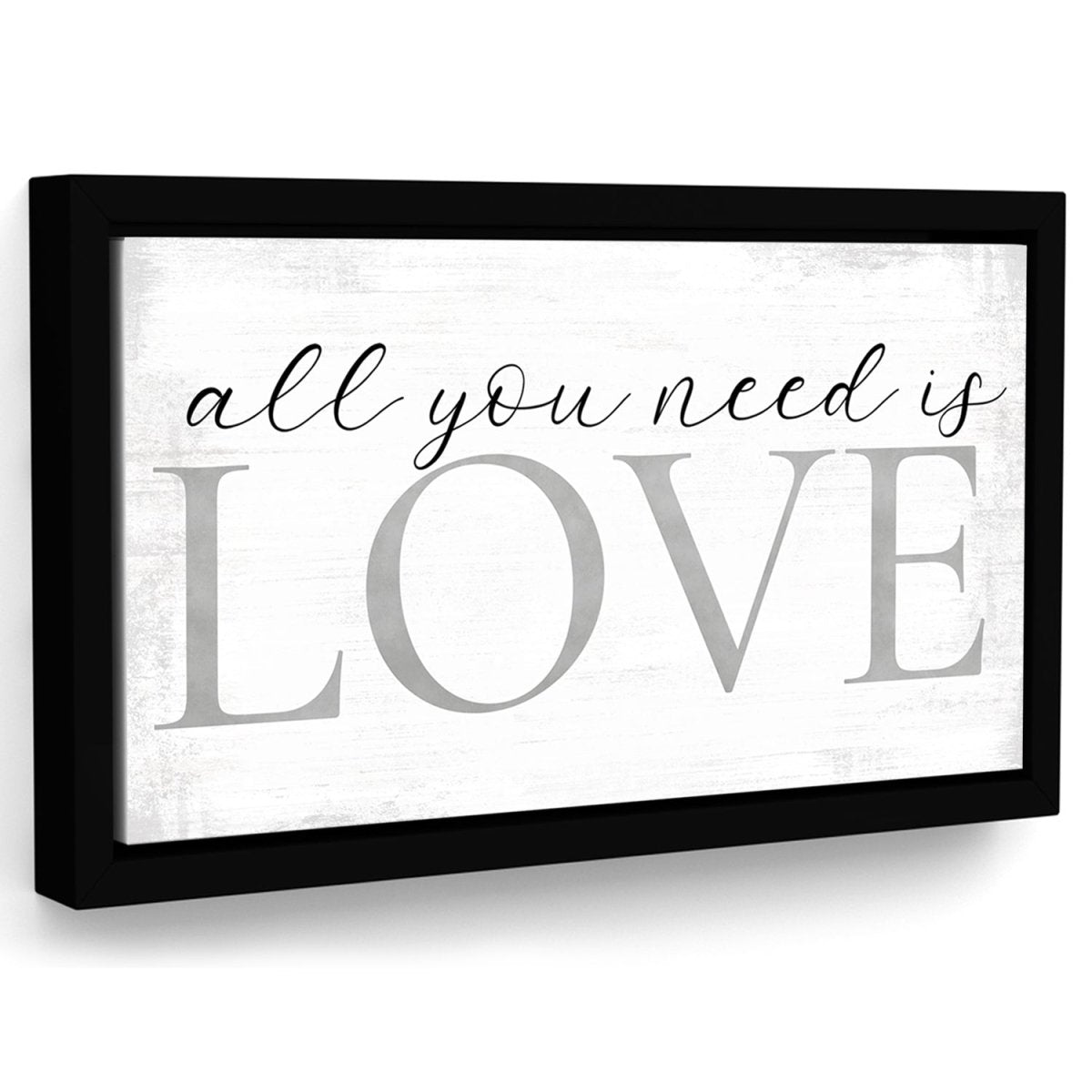 All You Need Is Love Canvas Wall Art - Pretty Perfect Studio