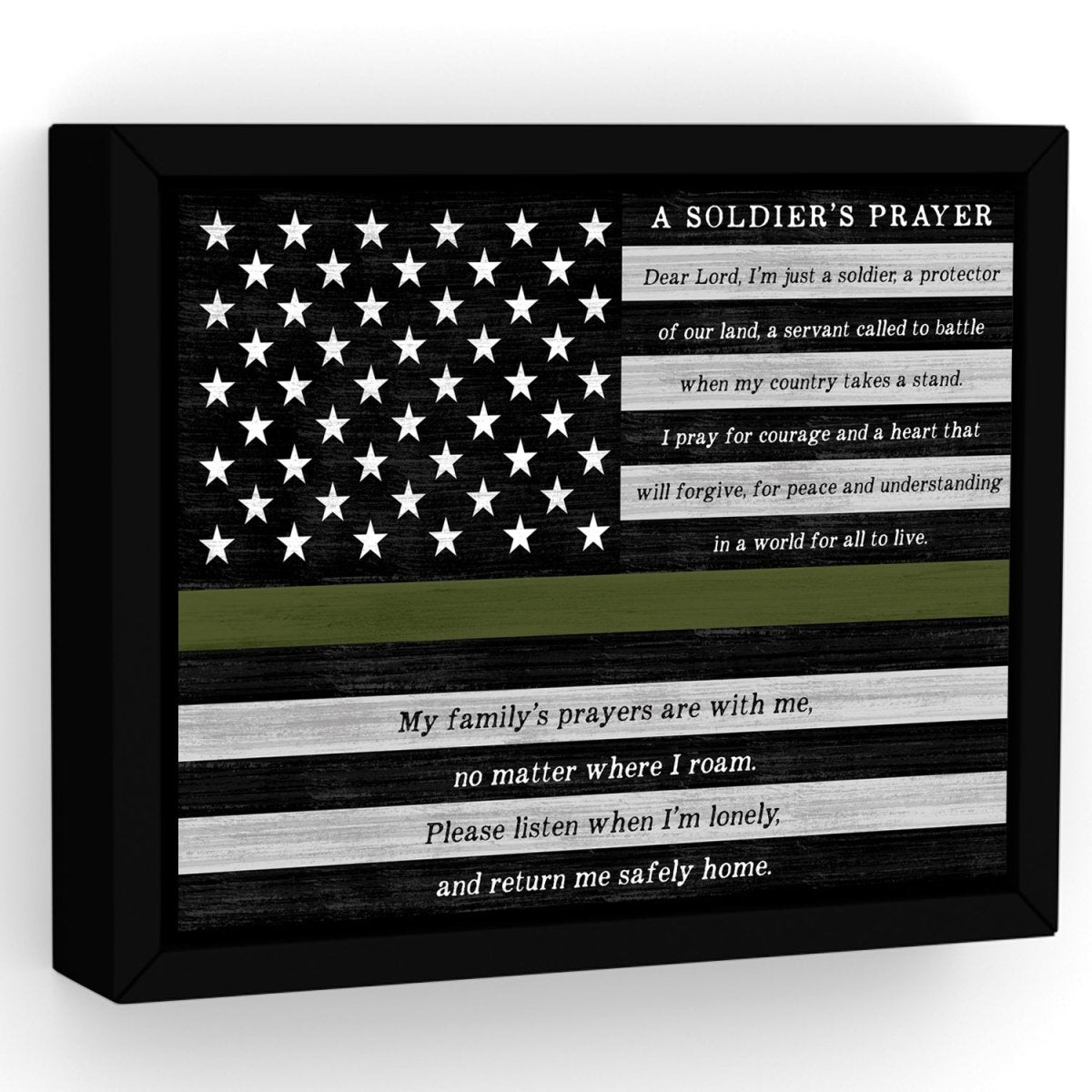 American Flag Soldier's Prayer Sign - Pretty Perfect Studio