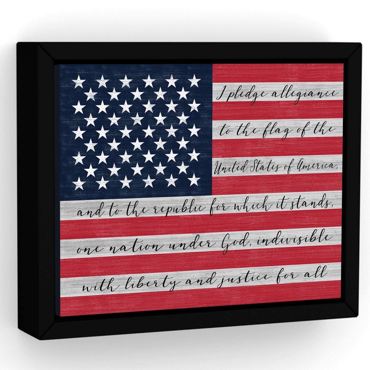 American Flag with Pledge of Allegiance Sign - Pretty Perfect Studio
