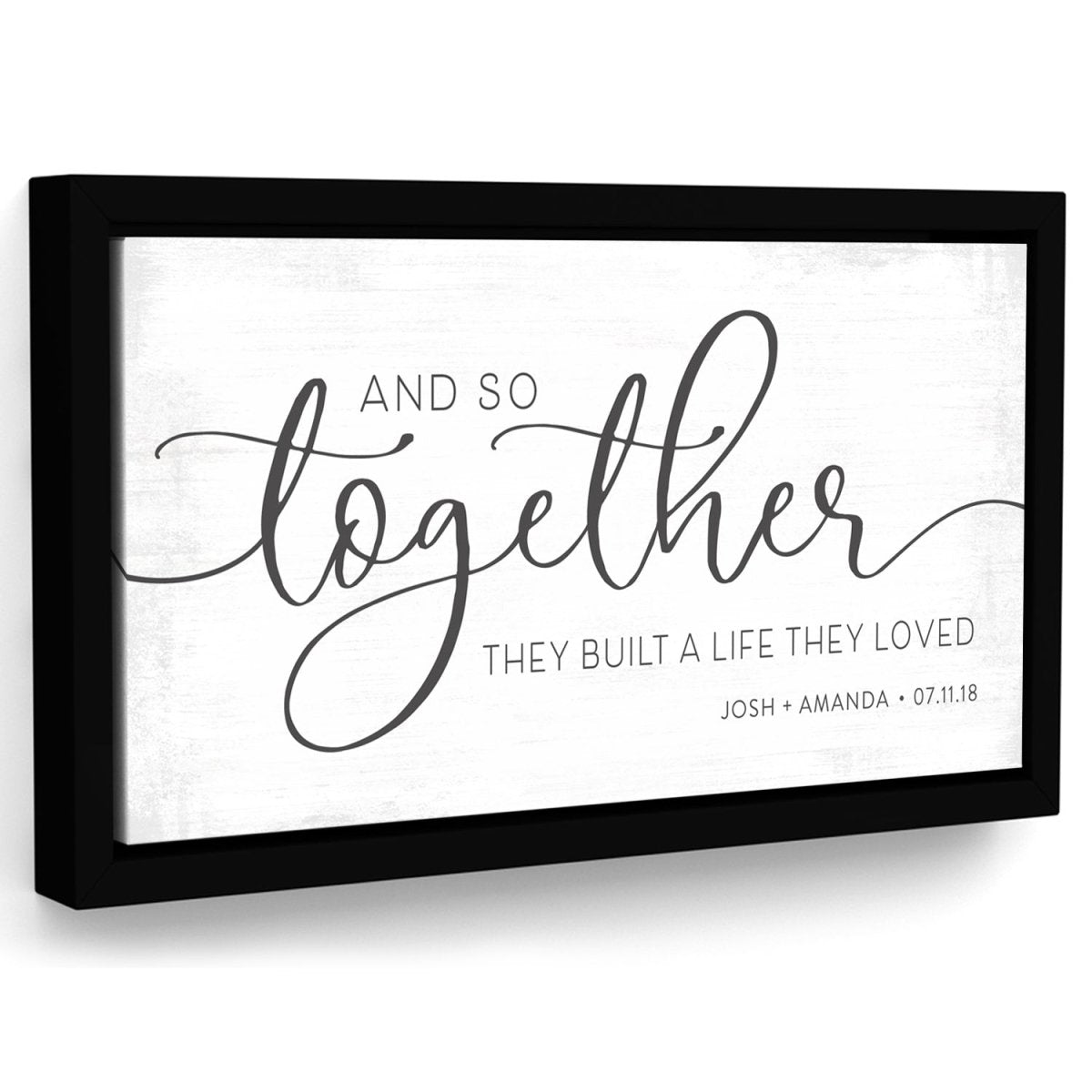 And So Together They Built A Life They Loved Canvas Wall Art - Pretty Perfect Studio