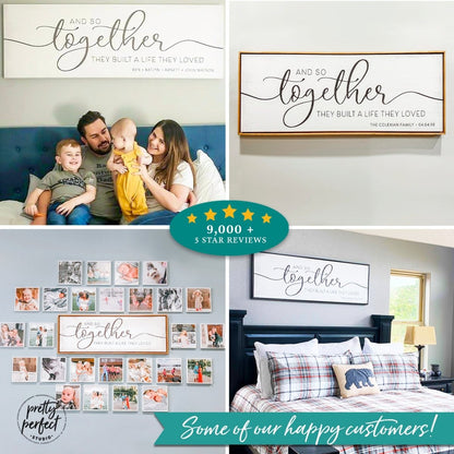 Customer product review for custom together they build a life wall art by Pretty Perfect Studio
