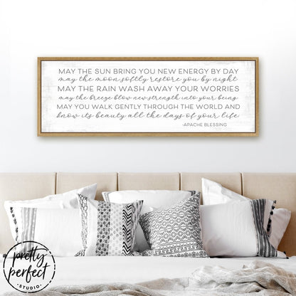 Apache Wedding Blessing Sign Above Bed - Pretty Perfect Studio