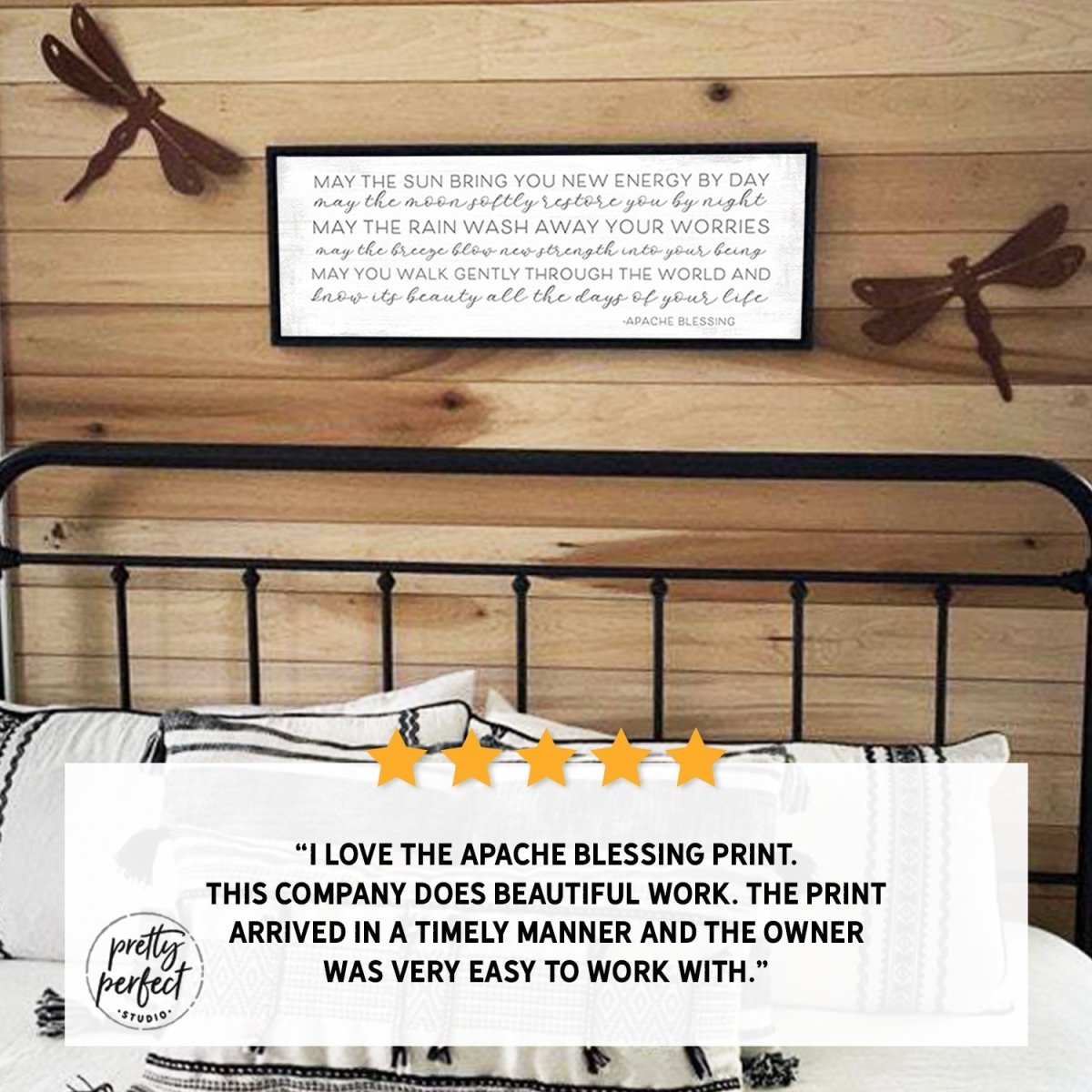 Customer product review for Apache Wedding Blessing Sign by Pretty Perfect Studio