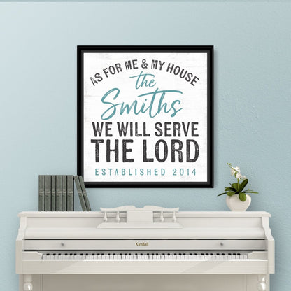 As For Me And My House, We Will Serve The Lord wall art