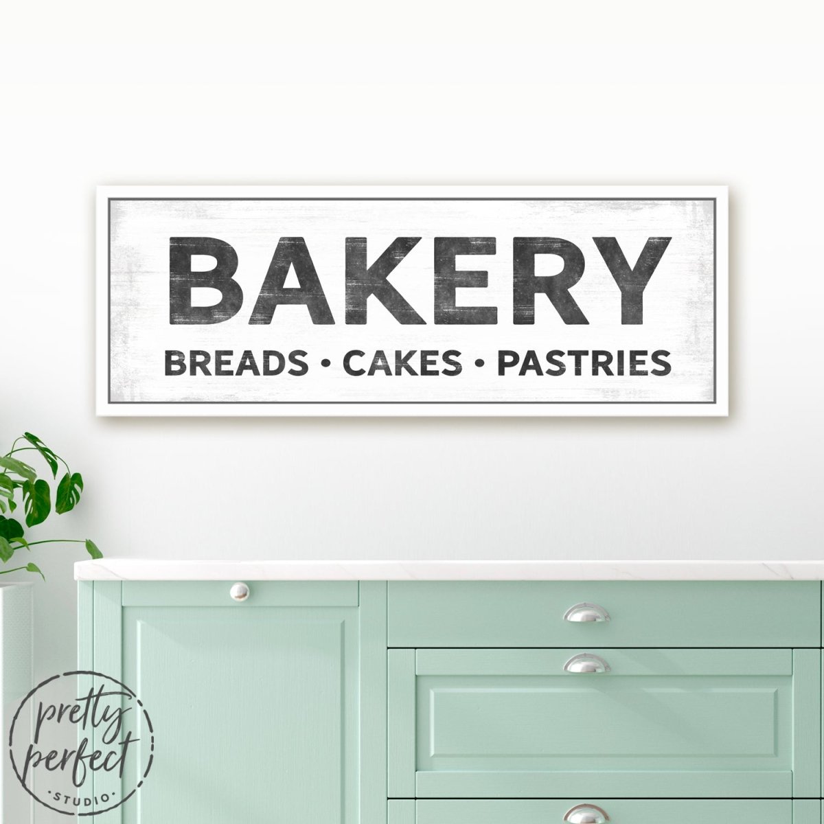 Bakery, Breads, Cakes, Pastries Kitchen Sign Above Table - Pretty Perfect Studio