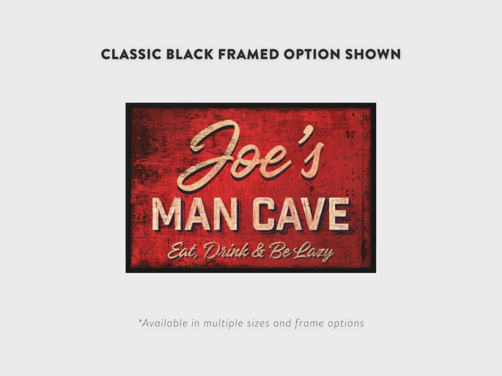Personalized Man Cave Sign Product Video - Pretty Perfect Studio