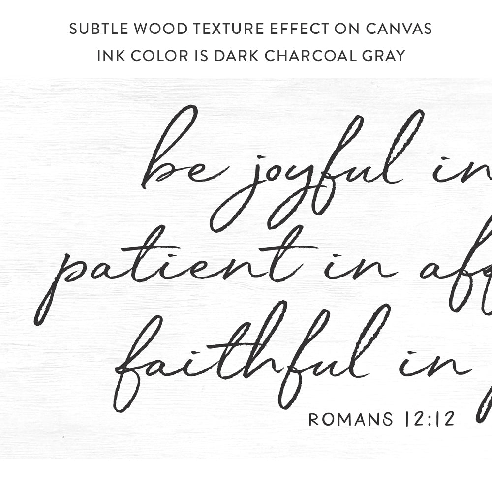Be Joyful In Hope Sign With Wood Texture Effect on Canvas – Pretty Perfect Studio