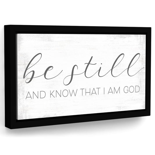 Be Still And Know Bible Scripture Christian Wall Art - Pretty Perfect Studio