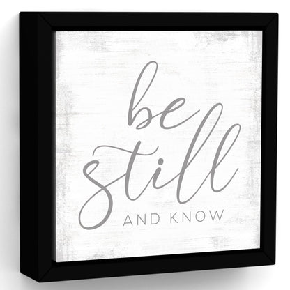 Be Still And Know Christian Canvas Sign - Pretty Perfect Studio
