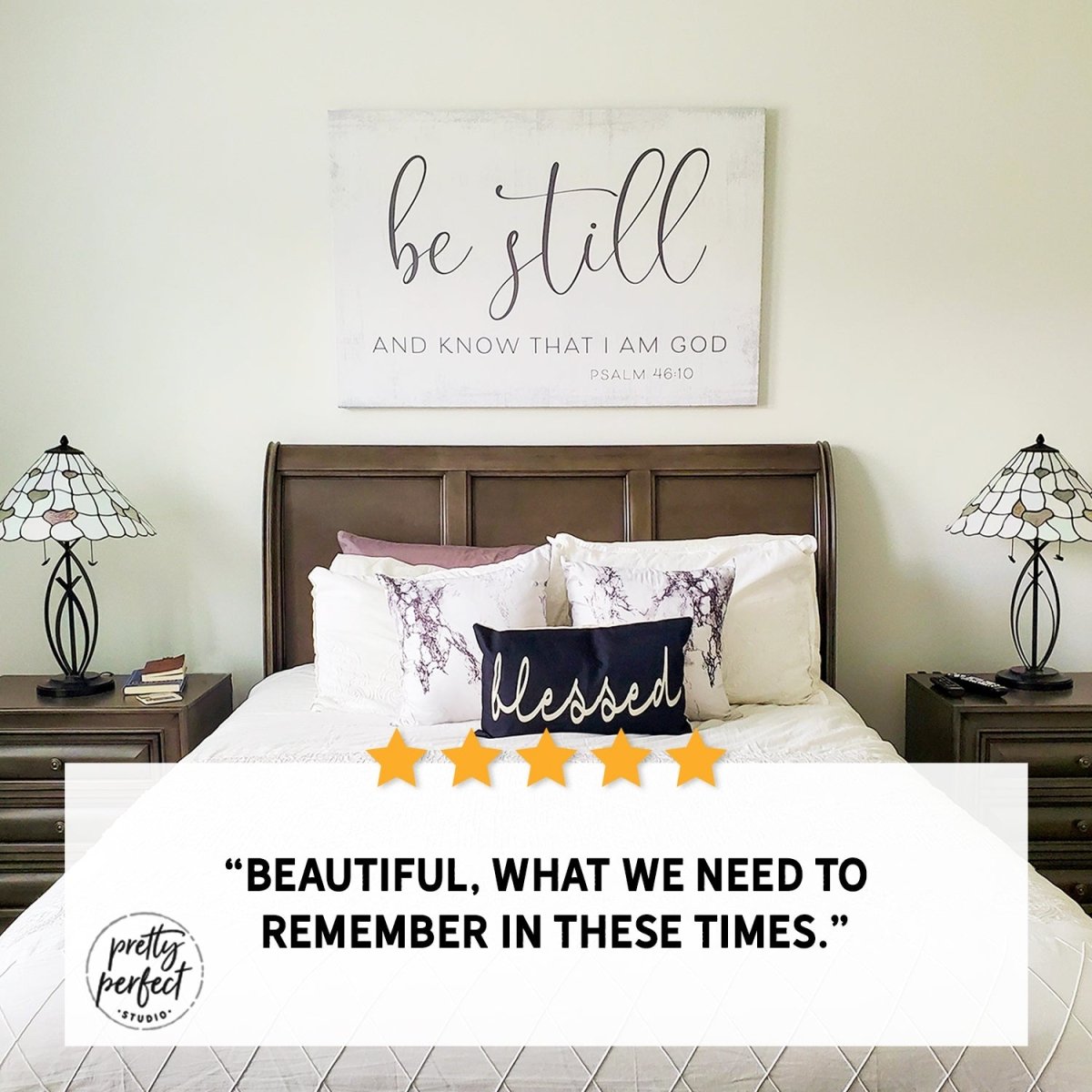 Customer product review for be still and know that i am god sign by Pretty Perfect Studio