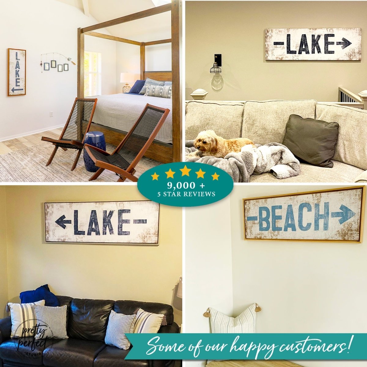 Customer product review for custom beach arrow wall art by Pretty Perfect Studio