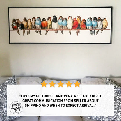 Customer product review for birds on a wire sign by Pretty Perfect Studio
