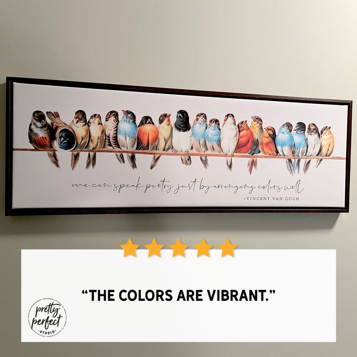 Customer product review for Birds On A Wire Wall Art Canvas by Pretty Perfect Studio