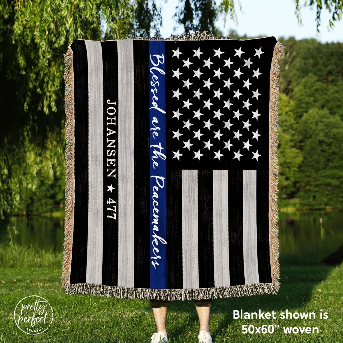 Blessed Are The Peacemakers Police Officer Blanket