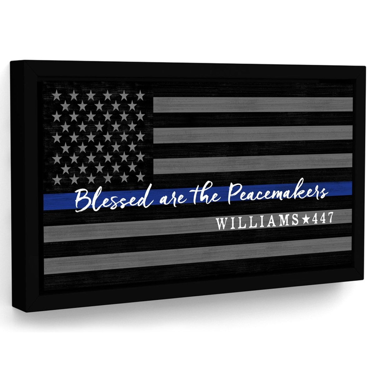 Blue Line Custom Police Officer Sign – Pretty Perfect Studio