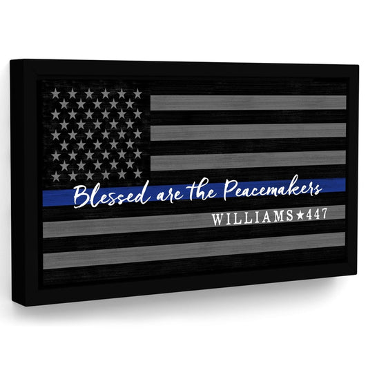 Blue Line Custom Police Officer Sign - Pretty Perfect Studio