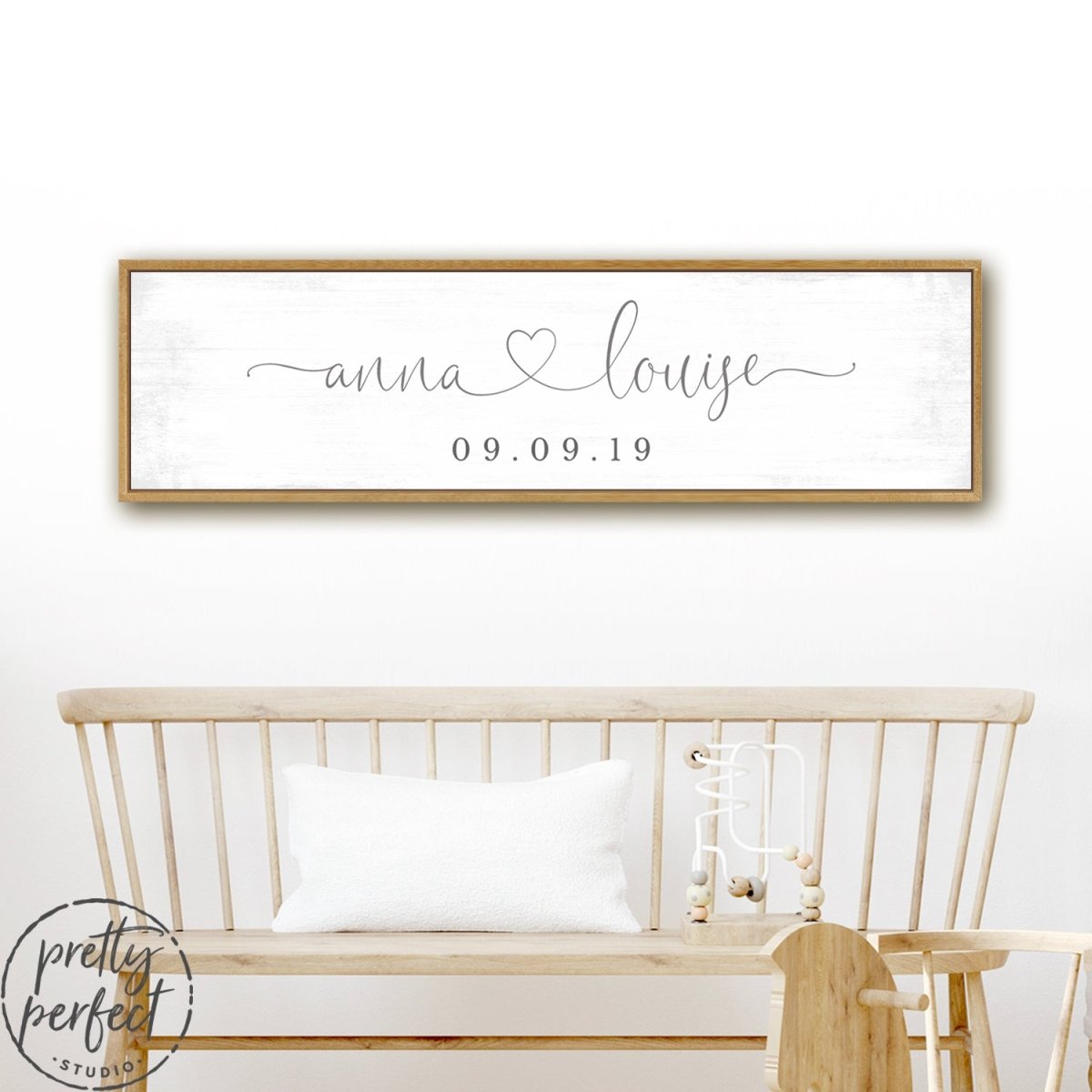 Boy or Girl Personalized Name Sign for the Nursery Room - Pretty Perfect Studio