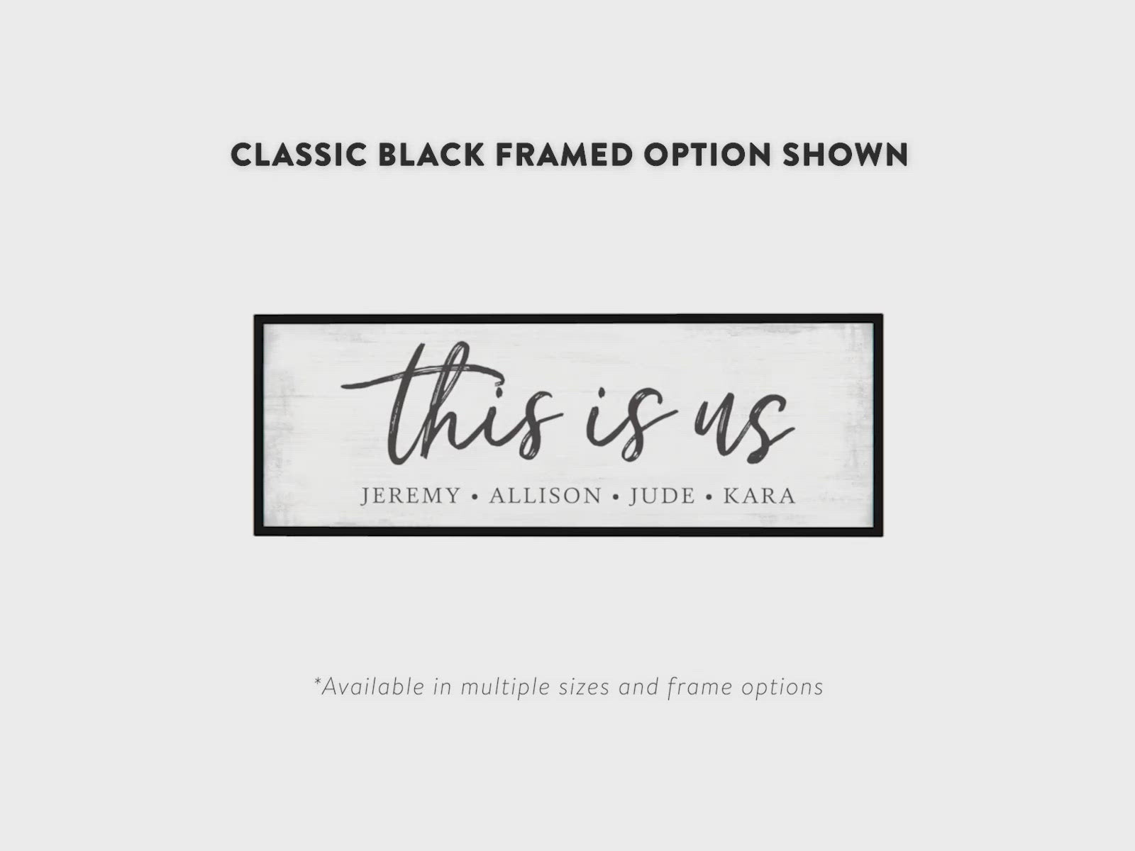 This Is Us Personalized Canvas Wall Art Display Video - Pretty Perfect Studio