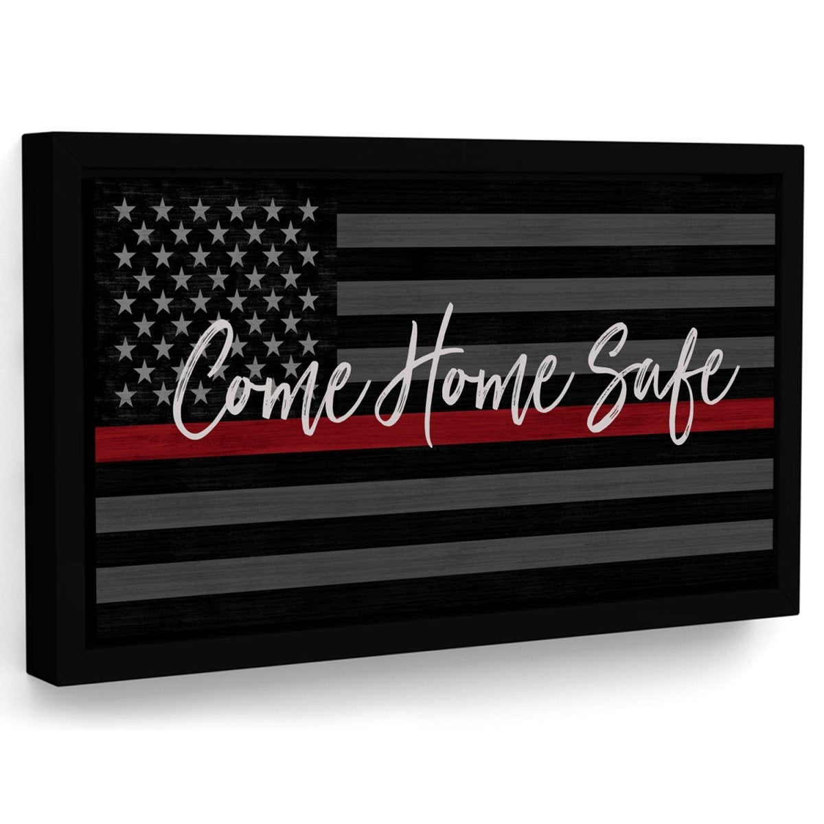 Come Home Safe Canvas Sign for Firefighter - Pretty Perfect Studio