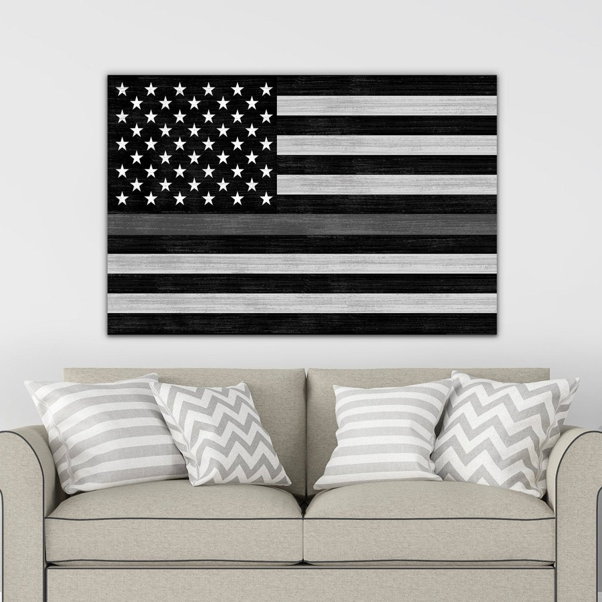 Correctional Officer Flag Sign in Living Room - Pretty Perfect Studio