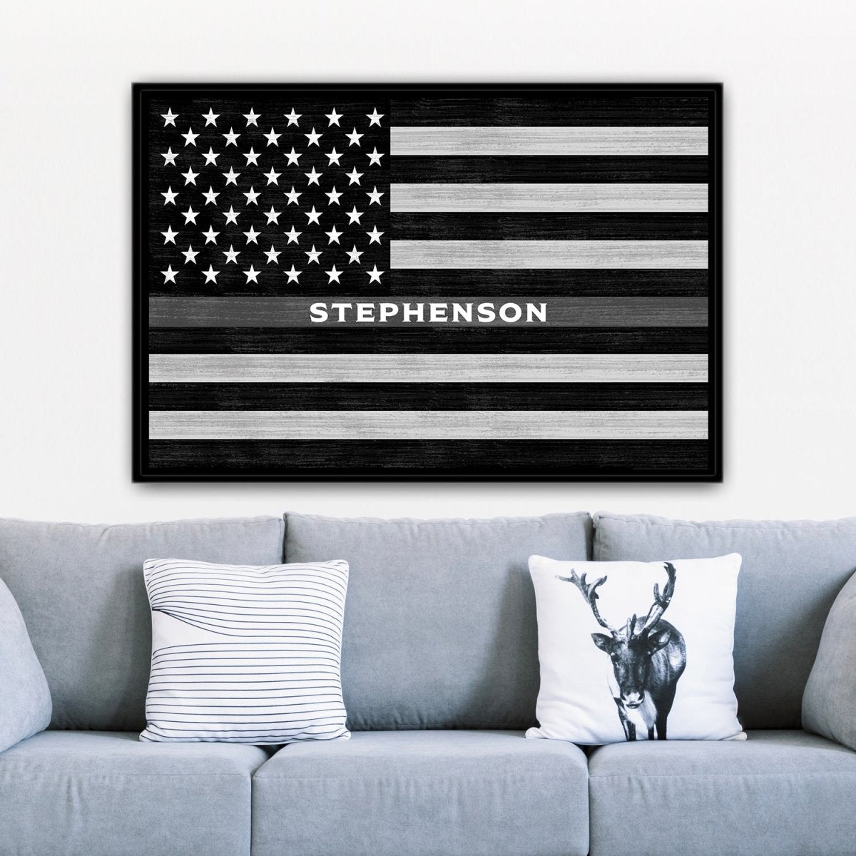 Correctional Officer Sign Personalized With Name Above Couch - Pretty Perfect Studio