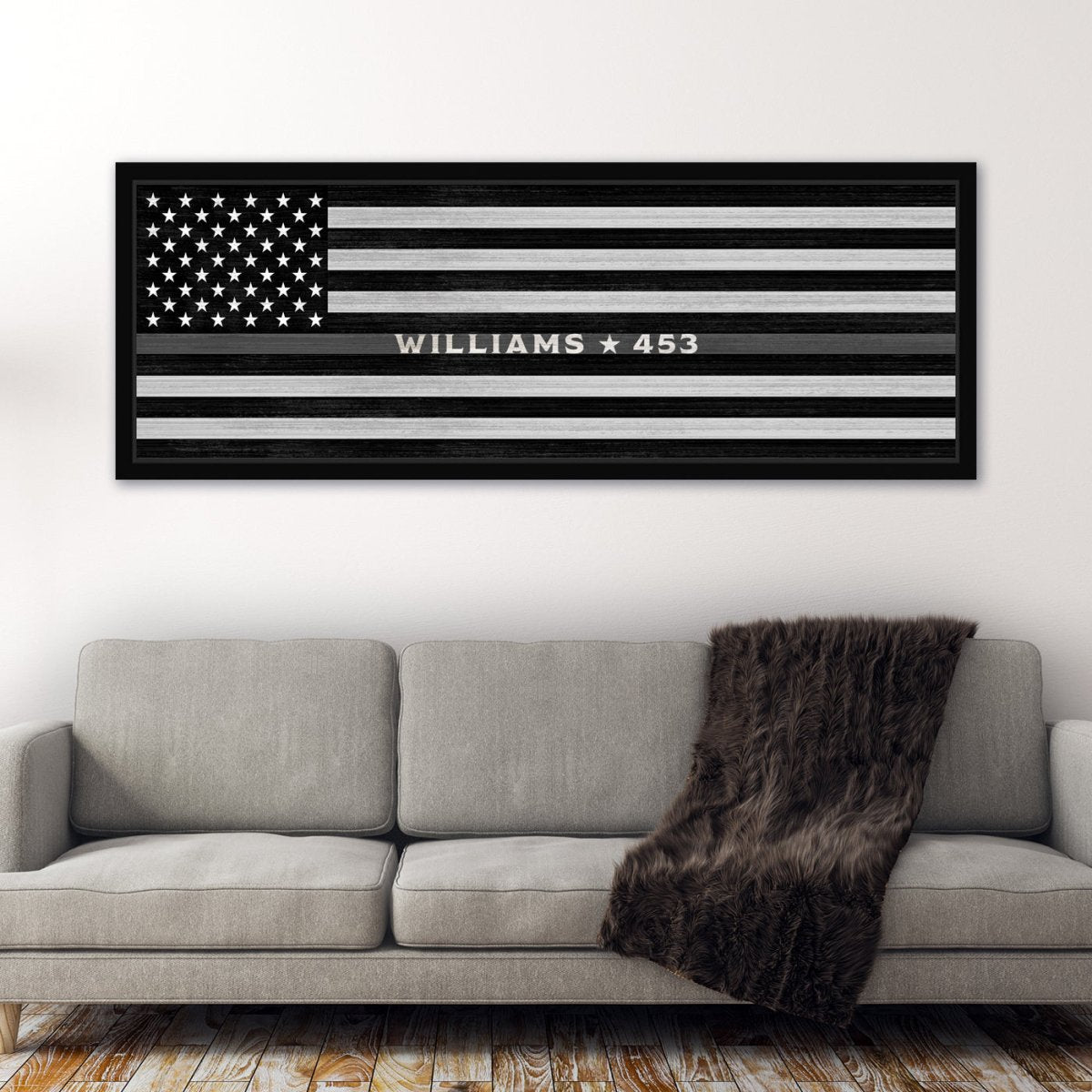 Correctional Officer Wall Art Personalized With Name in Living Room - Pretty Perfect Studio