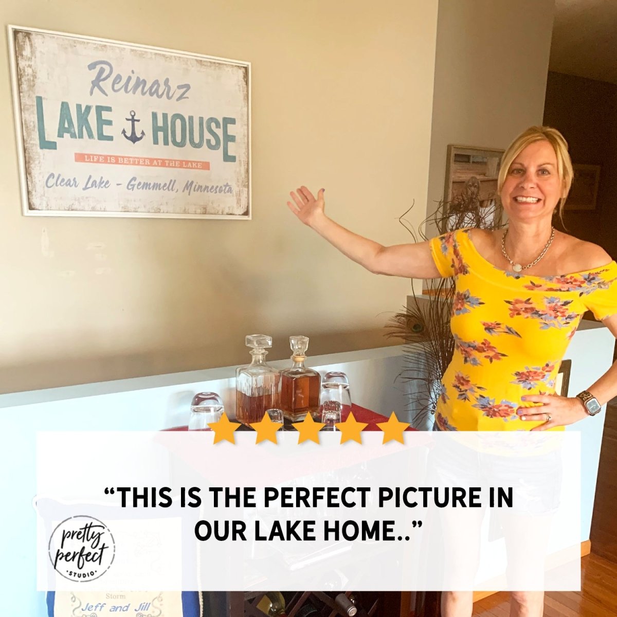 Customer product review for Custom Beach House Sign with Family Name and Location by Pretty Perfect Studio