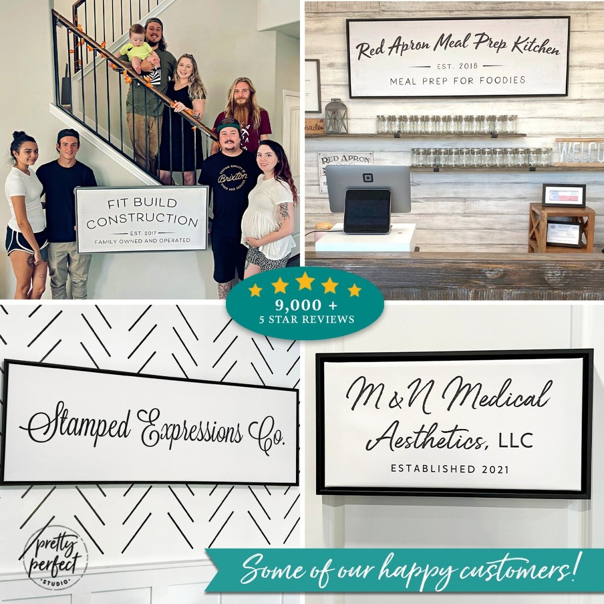 Customer product review for custom company wall art by Pretty Perfect Studio