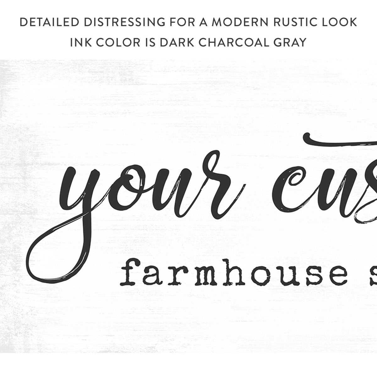 Custom Farmhouse Personalized Sign With Distressed Modern Look - Pretty Perfect Studio