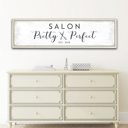 Custom Hair Salon Sign for Hair Dresser - Pretty Perfect Studio