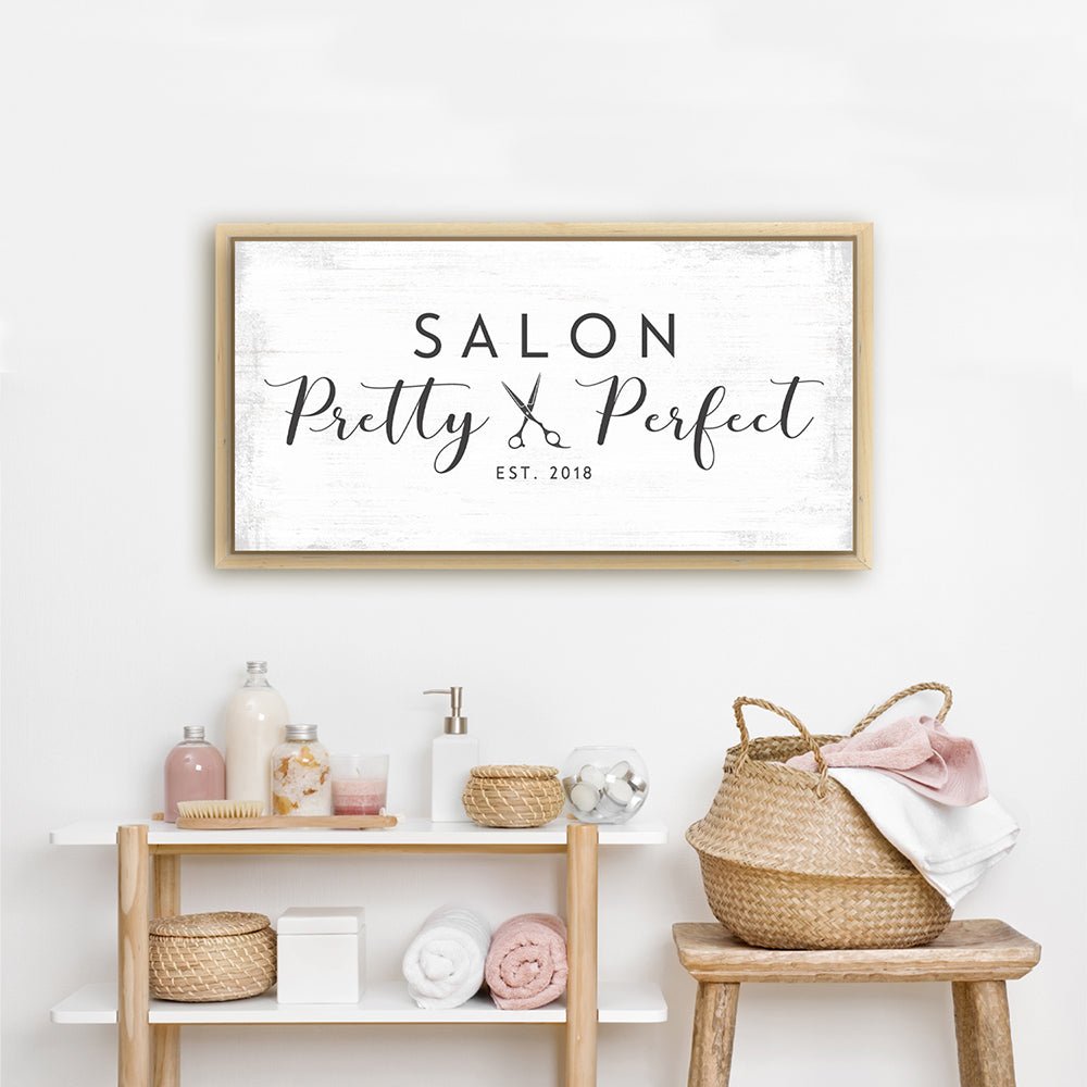 Custom Hair Salon Sign in Hair Salon - Pretty Perfect Studio