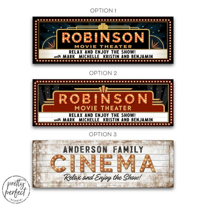 Custom Home Movie Theater Sign