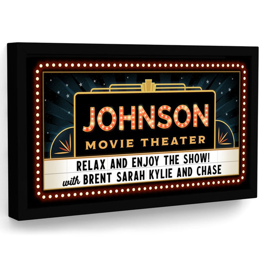 Custom Home Movie Theater Sign - Pretty Perfect Studio